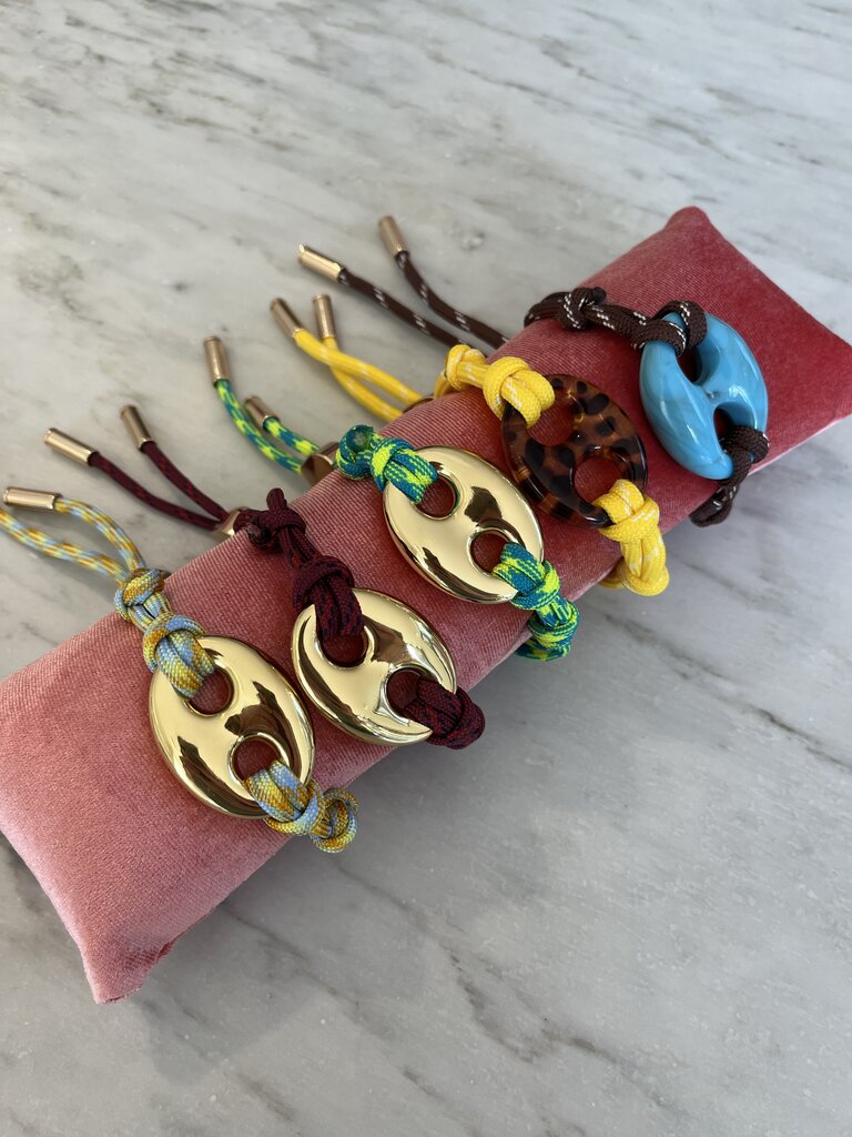 Nilu Bracelet pig brown/turqoise