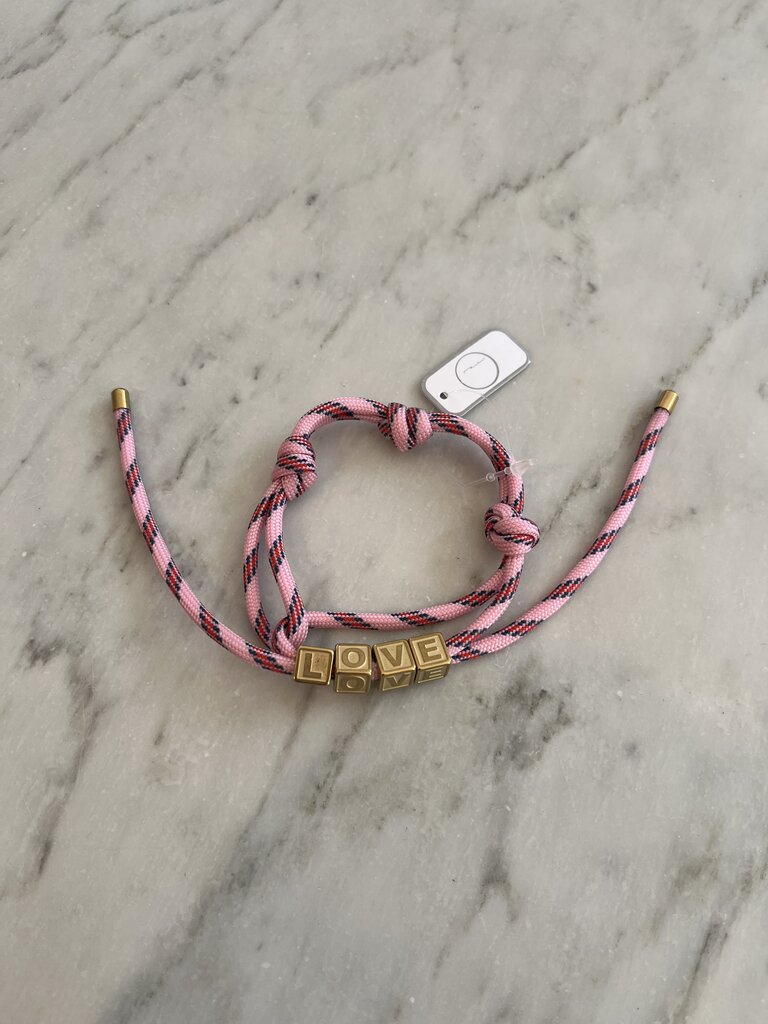 Nilu Love cord bracelet pink