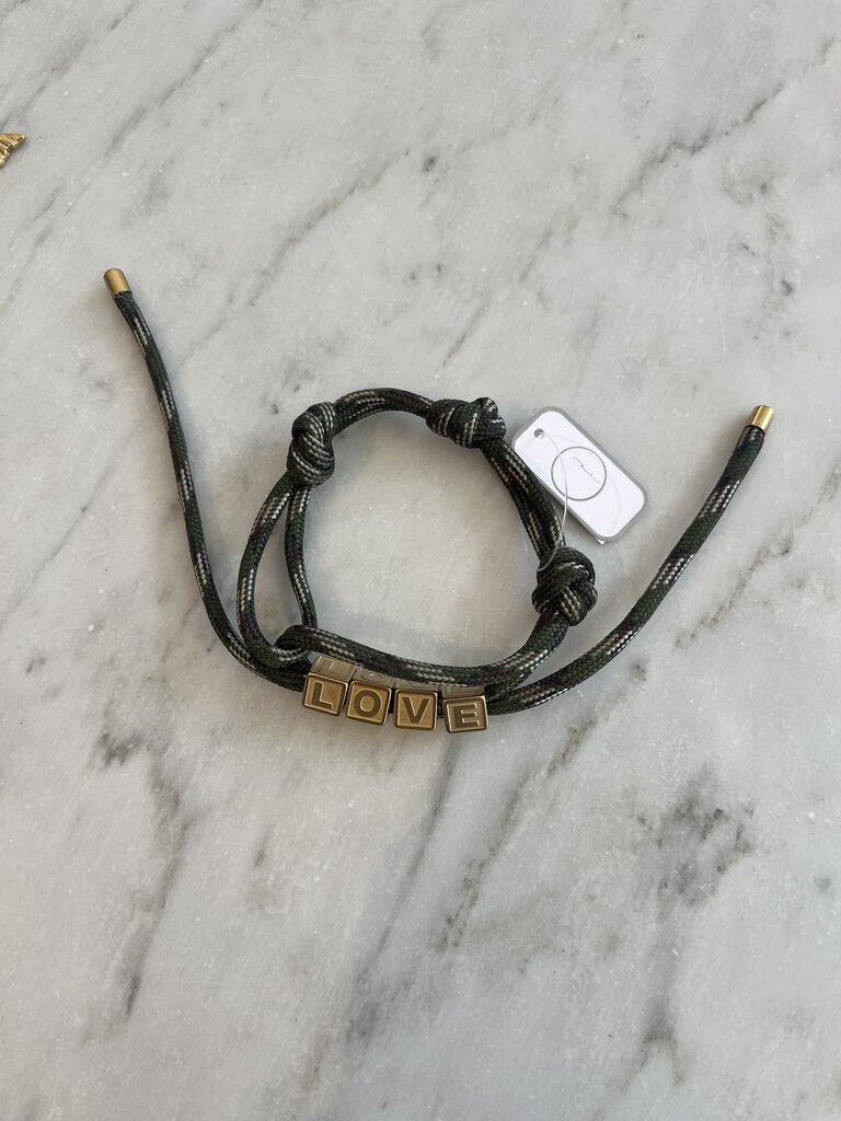 Nilu Love cord bracelet kakhi