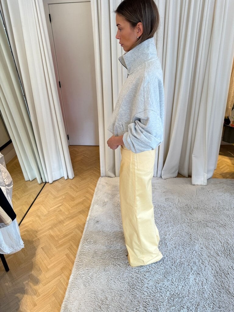 Grey melange zip sweatshirt