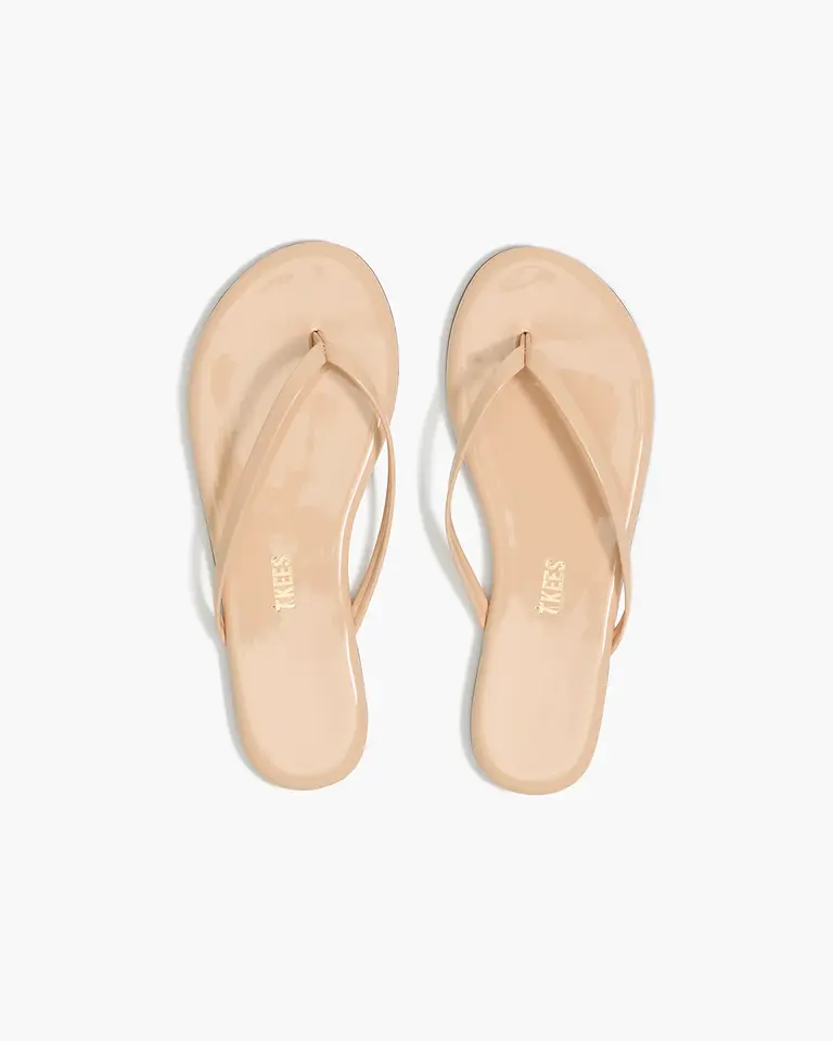 Tkees Beige gloss slippers