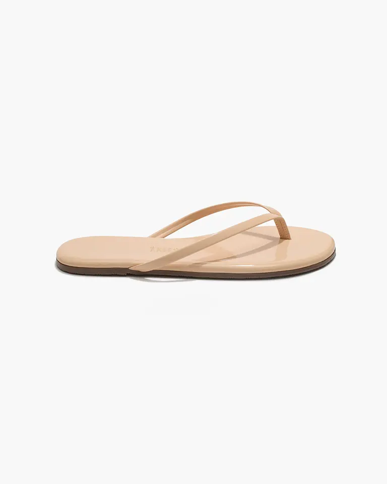 Tkees Beige gloss slippers