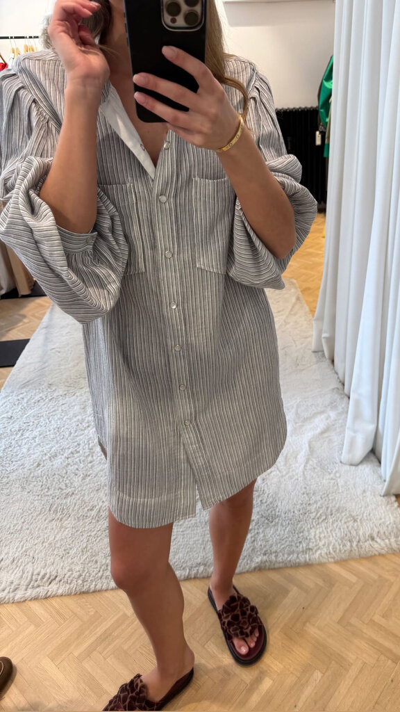 Striped shirtdress