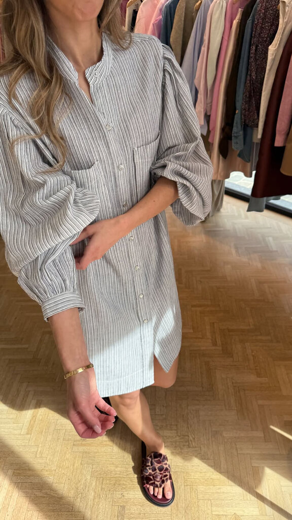 Striped shirtdress