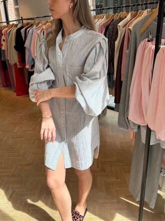 Striped shirtdress
