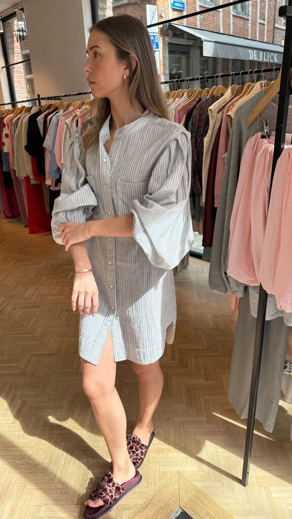 Striped shirtdress