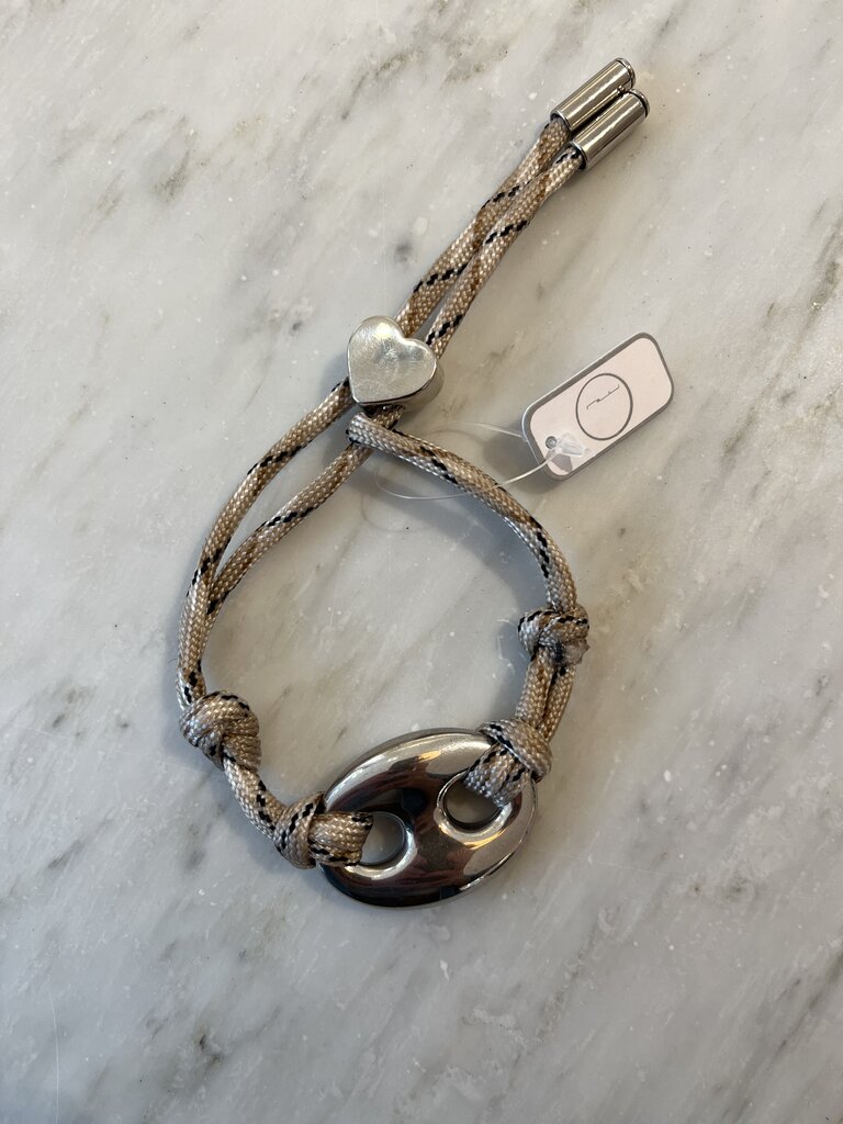 Nilu Pig bracelet beige/silver
