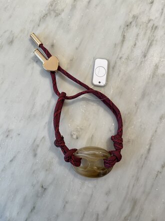 Nilu Pig bracelet bordeaux/taupe