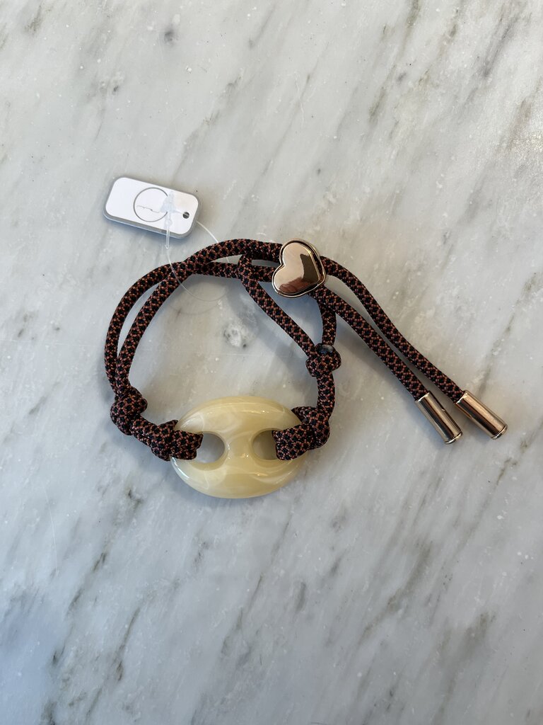 Nilu Pig bracelet brown/orange/beige