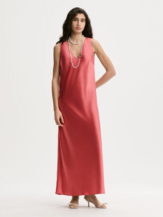 Malene Birger Silky dress raspberry