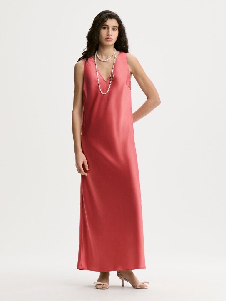 Malene Birger Silky dress raspberry