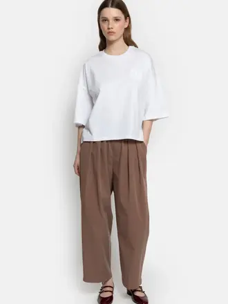 Brown pleated pants