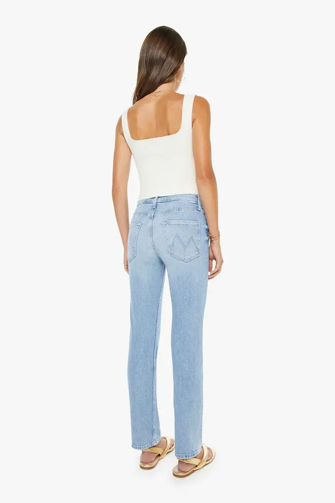 High waisted straight denim