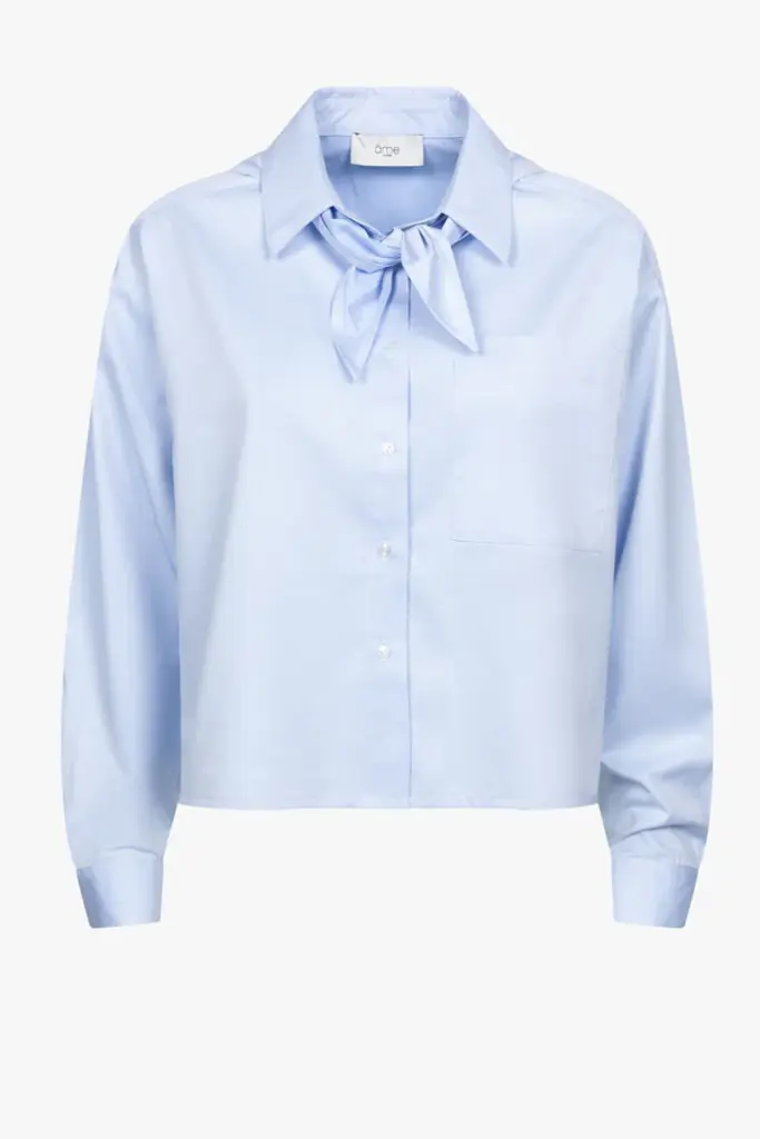 Bleu shirt with scarf
