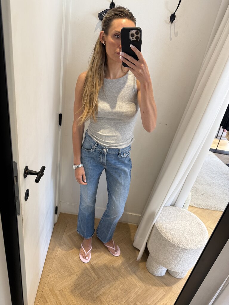 Straight flare ankle denim