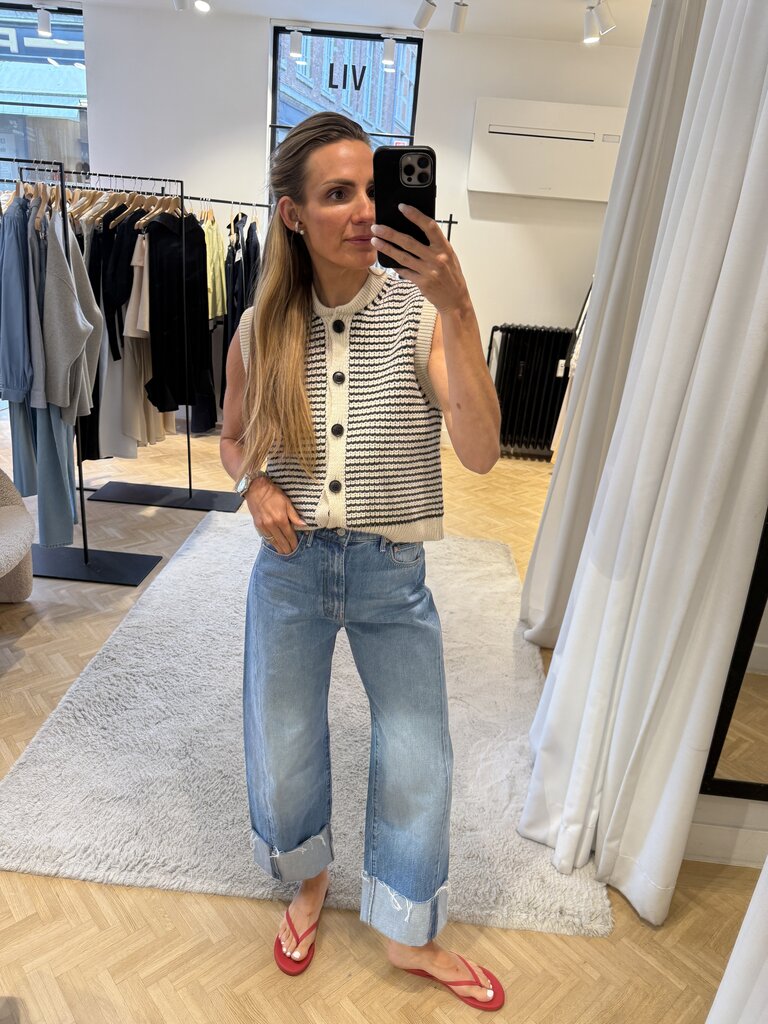 Cuffed denim lightblue