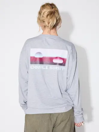 Double sunset Unisex longsleeve grey/purple
