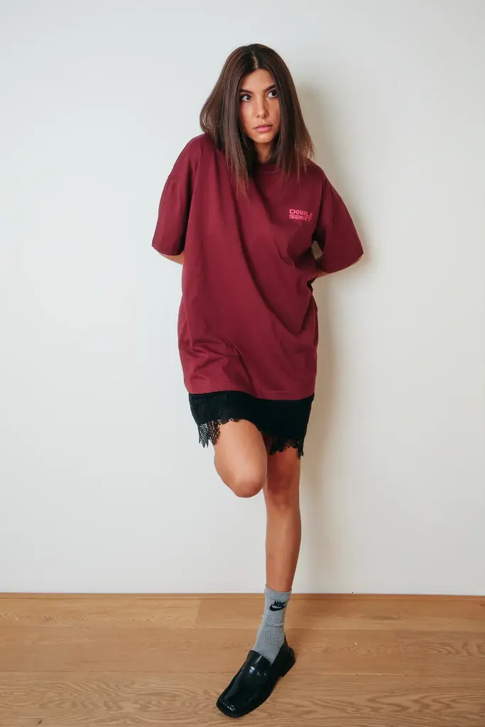 Double sunset Unisex T plum