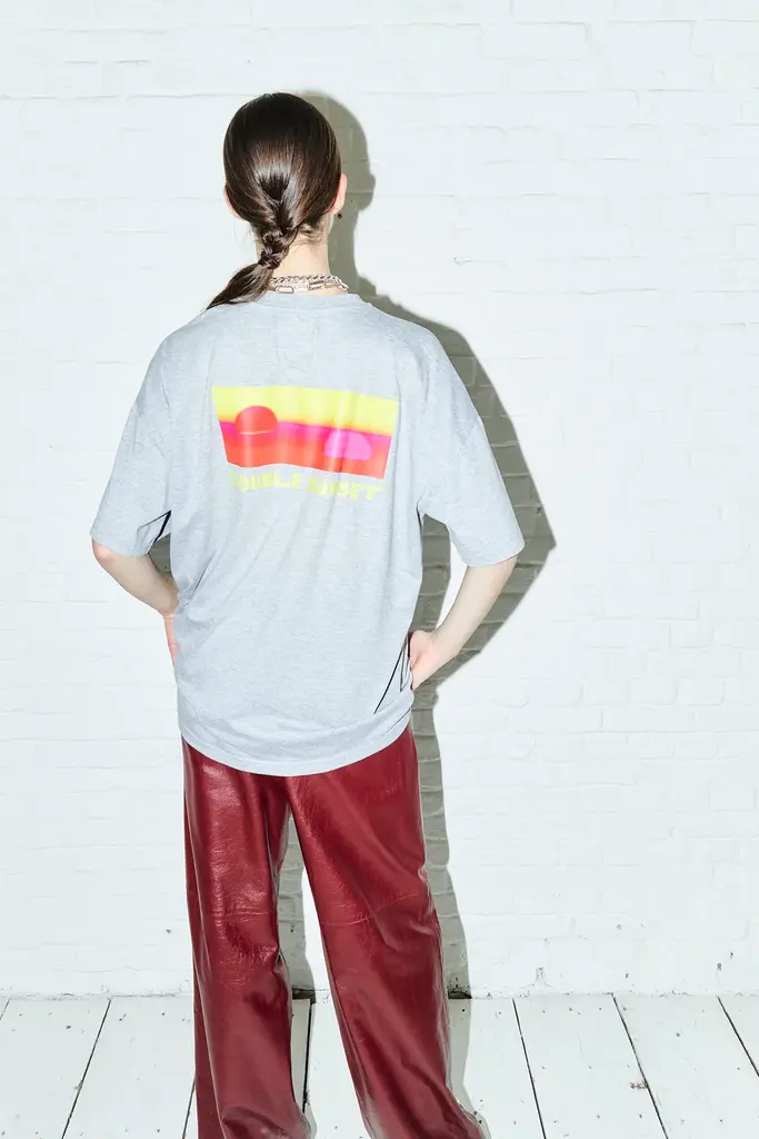 Double sunset Unisex T grey/yellow