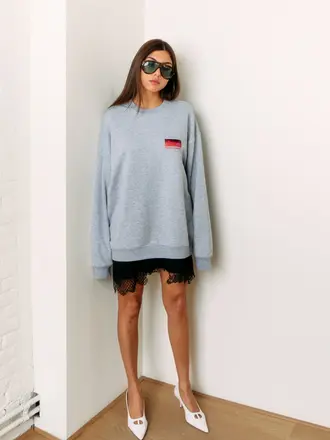 Double sunset Unisex sweater grey