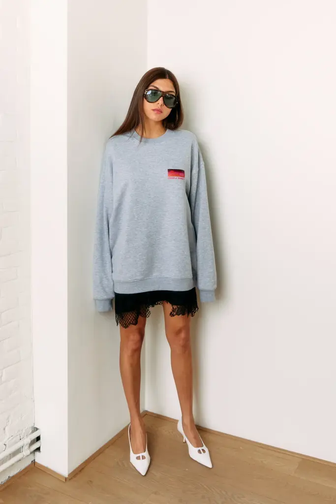 Double sunset Unisex sweater grey