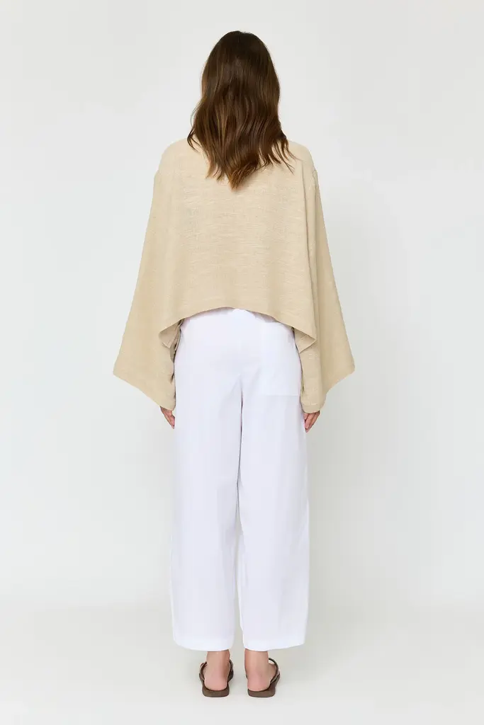 Studio Clique Light cotton cropped trousers white