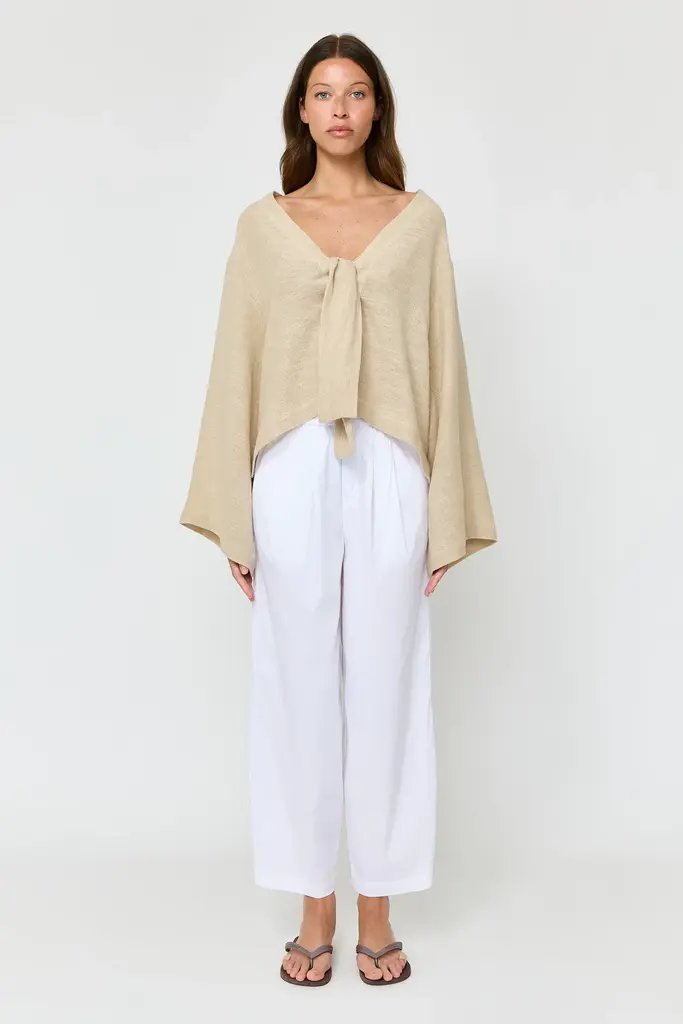Studio Clique Light cotton cropped trousers white