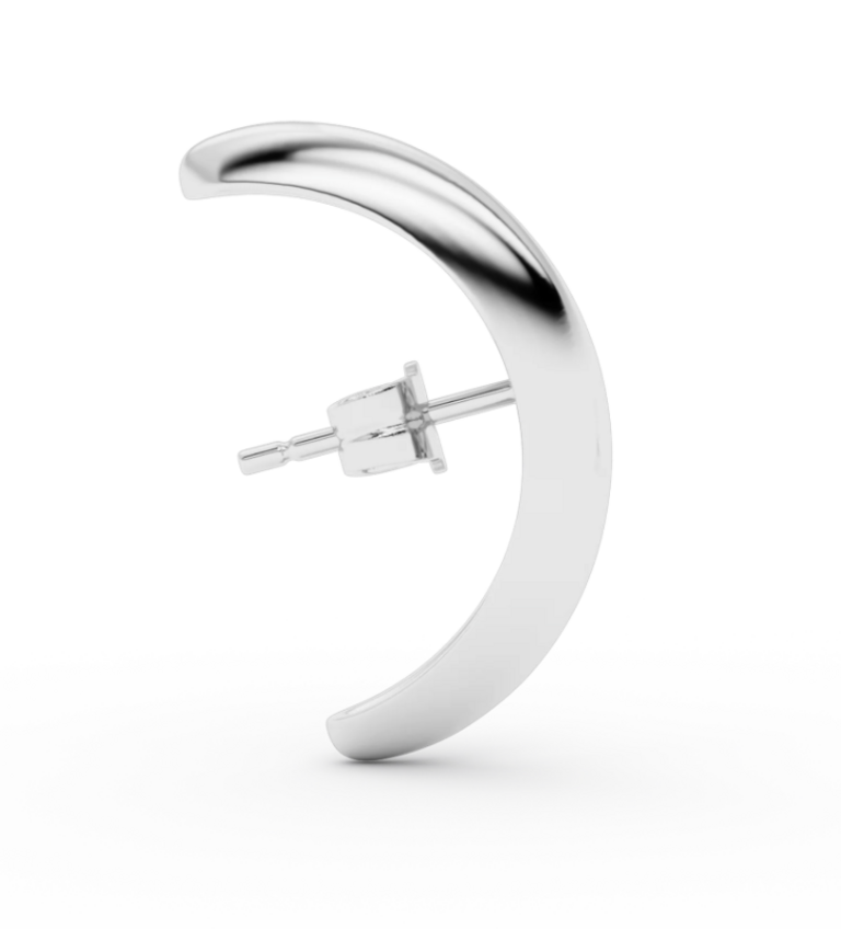 Billion Avenue Half moon earstud