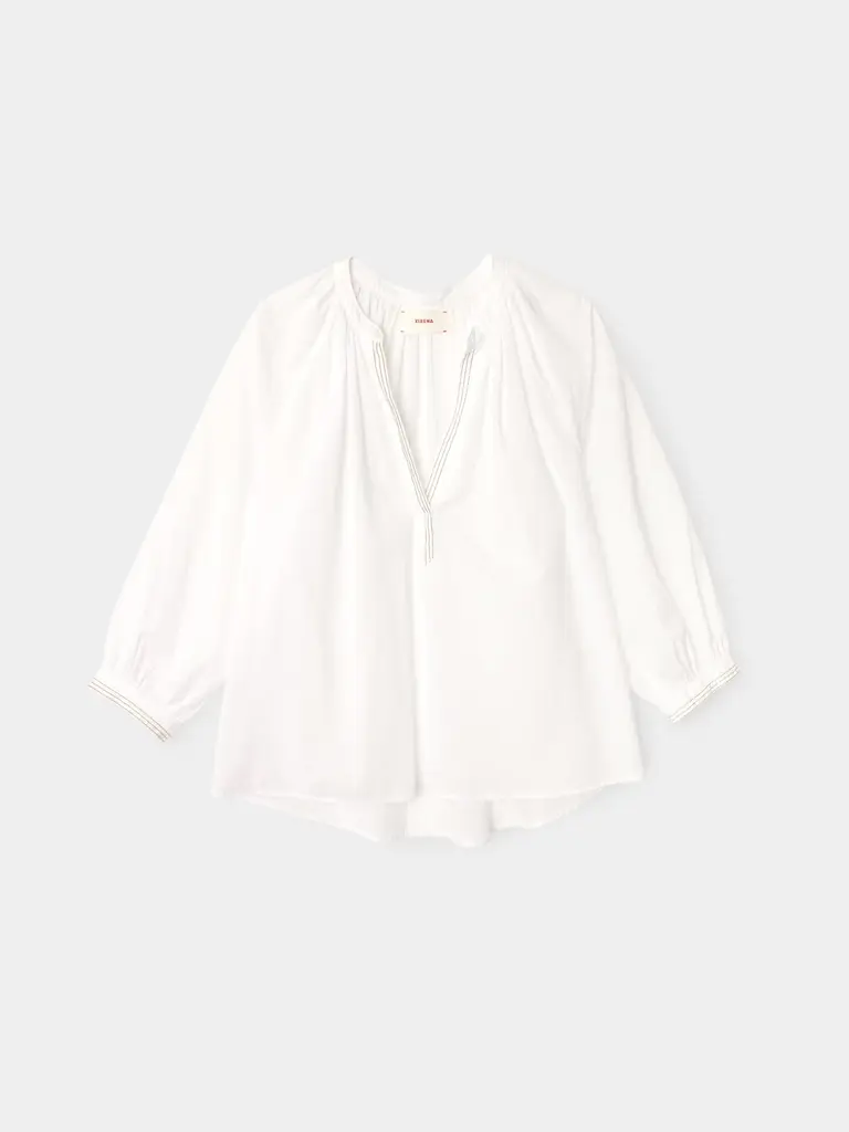 Xirena White lightweight cotton blouse