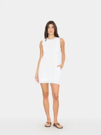 Xirena Short broderie dress white
