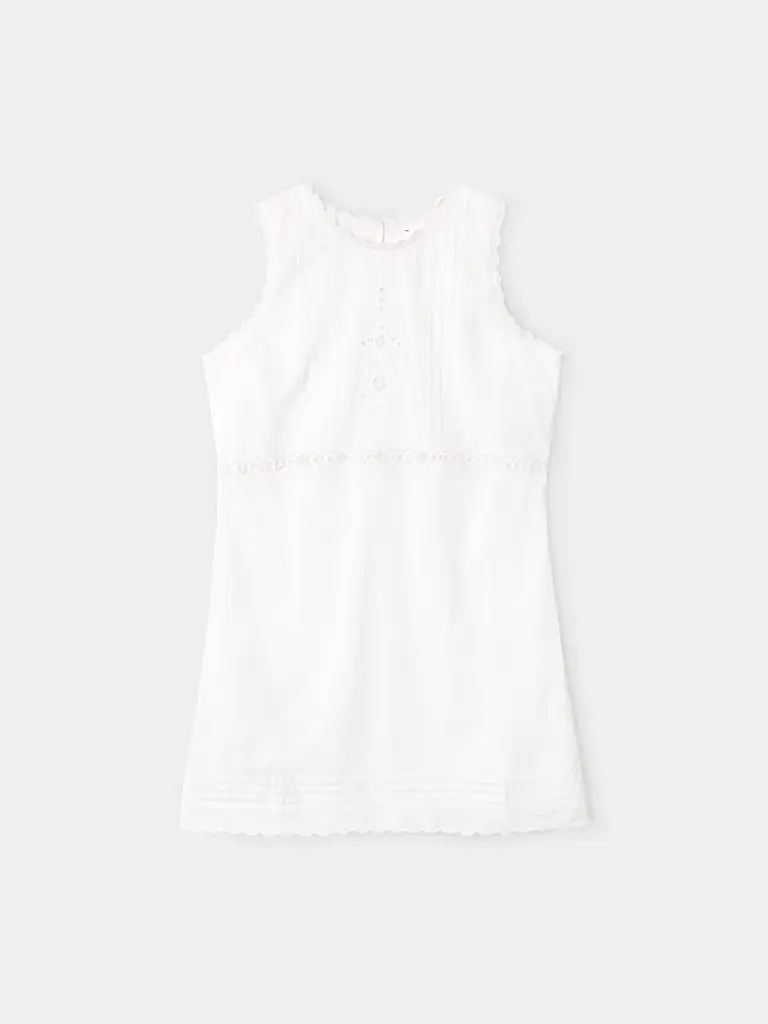 Xirena Short broderie dress white