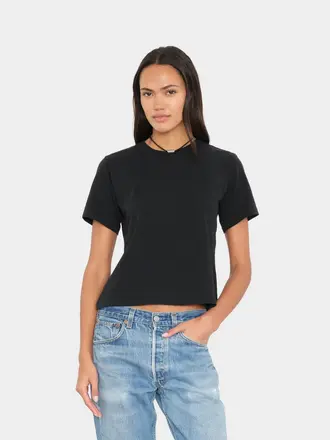 Xirena Fine ribbed T-shirt black