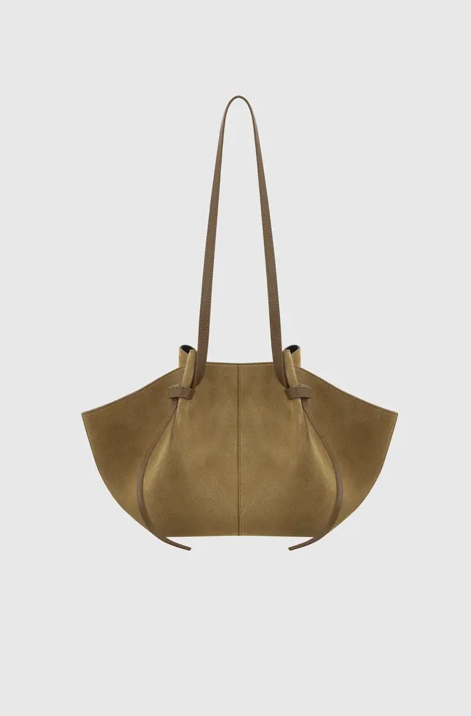 Yuzefi Medium bag kakhi suede