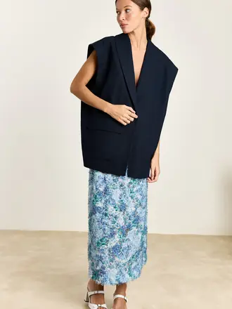 Studio Clique Fluffy flower skirt blue