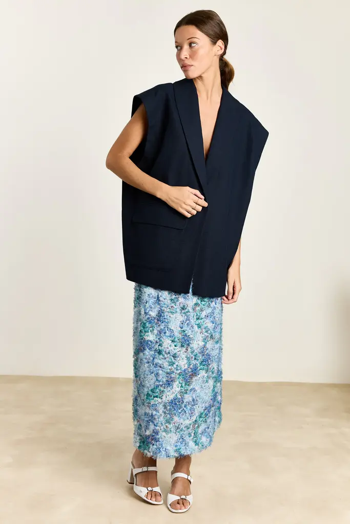 Studio Clique Fluffy flower skirt blue