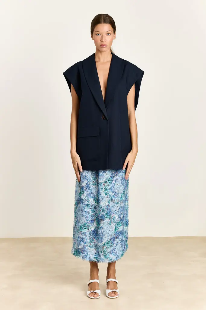 Studio Clique Fluffy flower skirt blue
