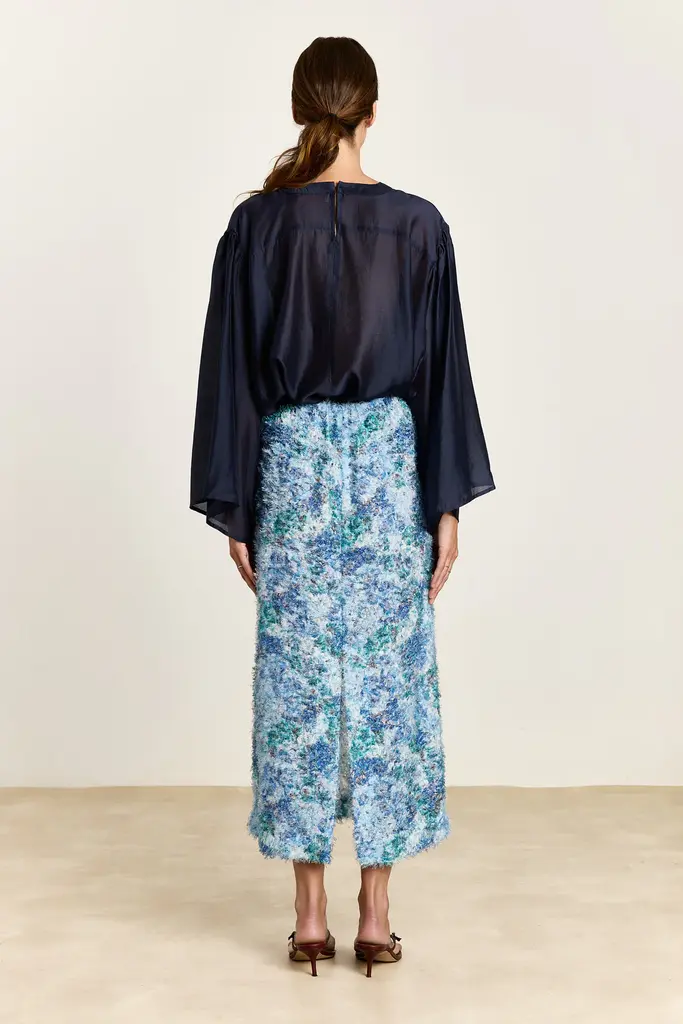 Studio Clique Fluffy flower skirt blue