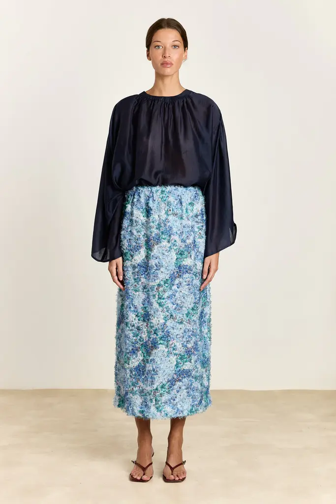 Studio Clique Fluffy flower skirt blue