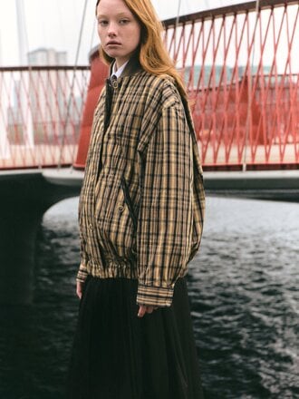 semi couture Checkered bomber