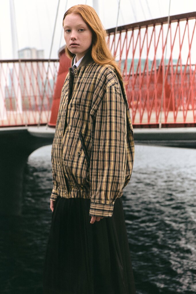 semi couture Checkered bomber
