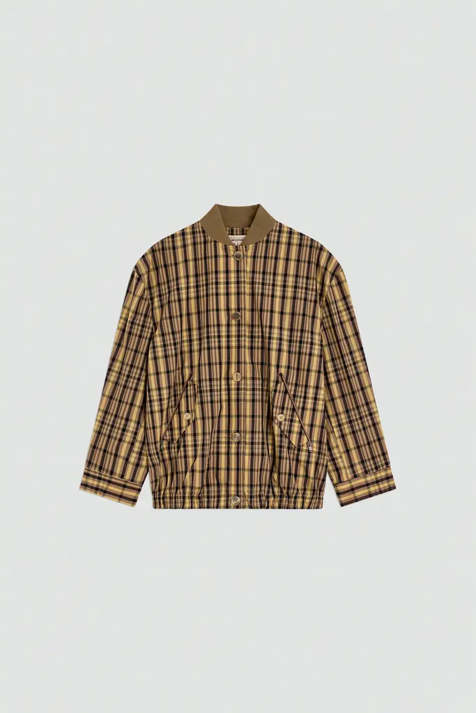 semi couture Checkered bomber