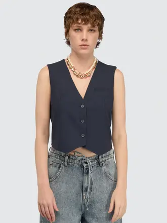 semi couture Waistcoat navy