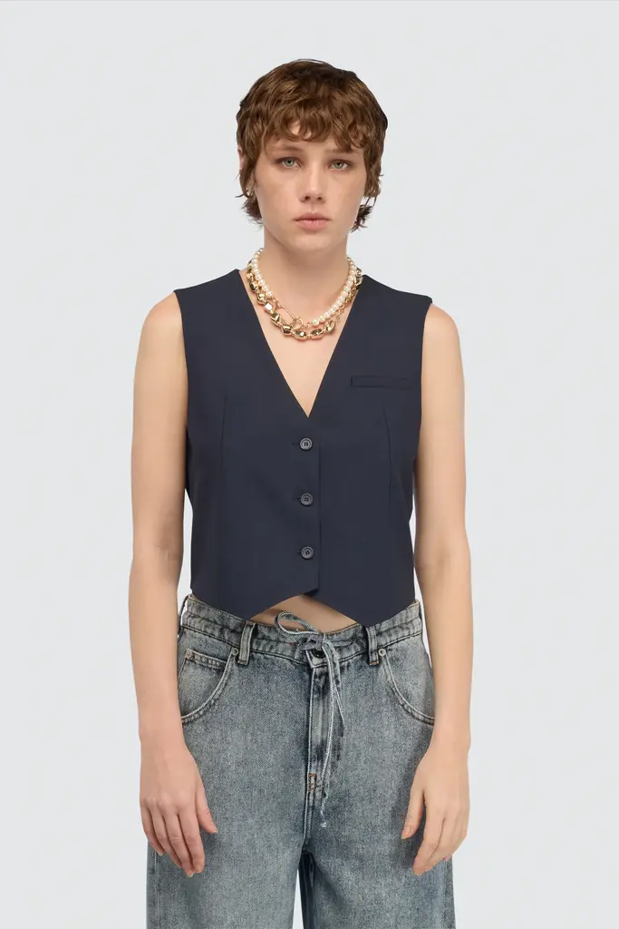 semi couture Waistcoat navy