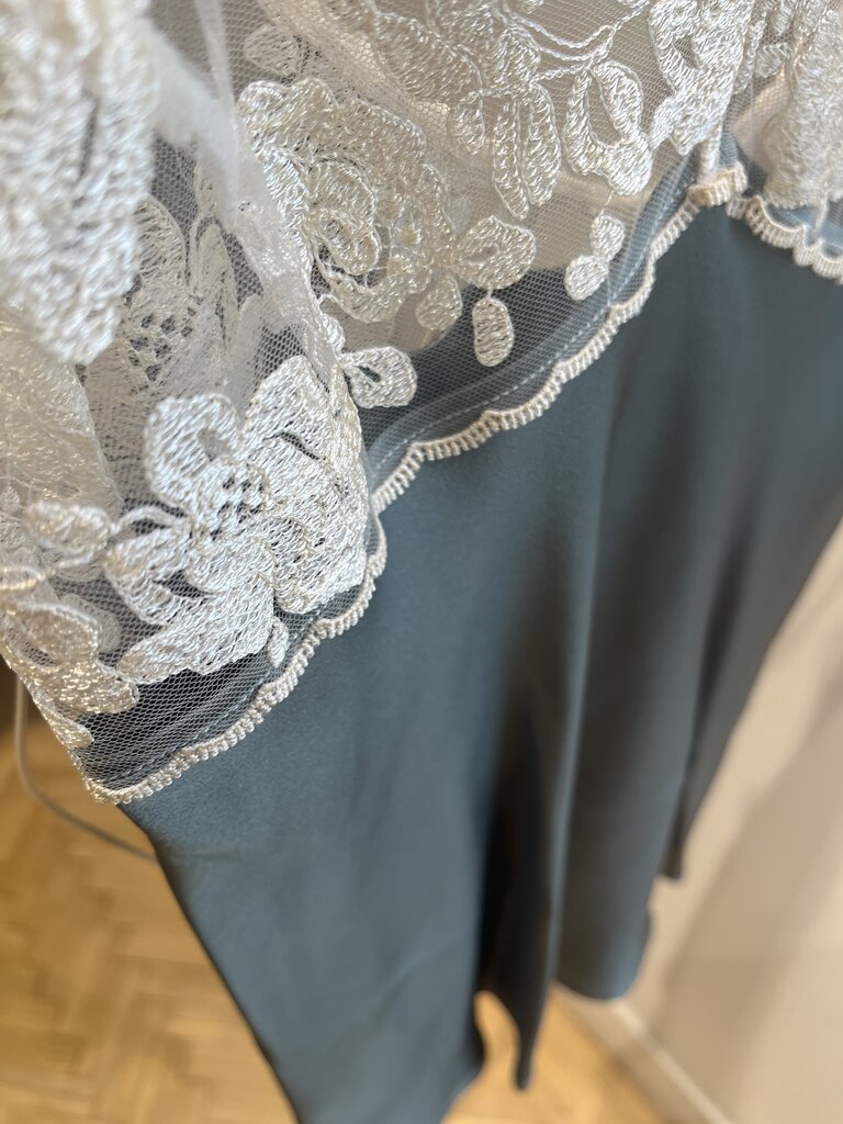 semi couture Silky lace top darkgreen