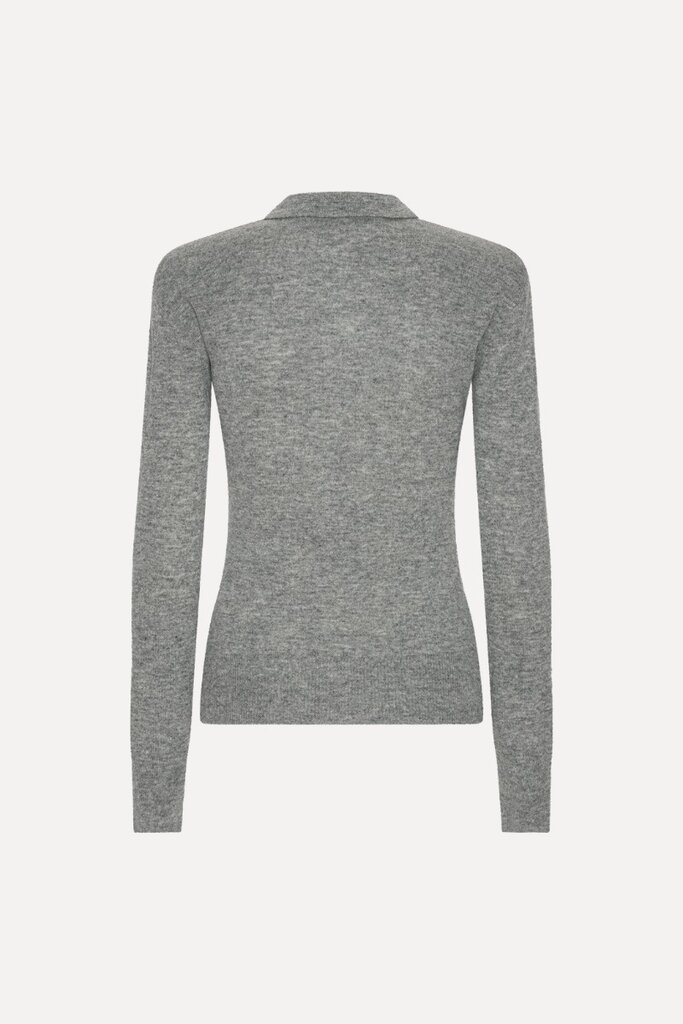 Rotate Wool longsleeve grey polo