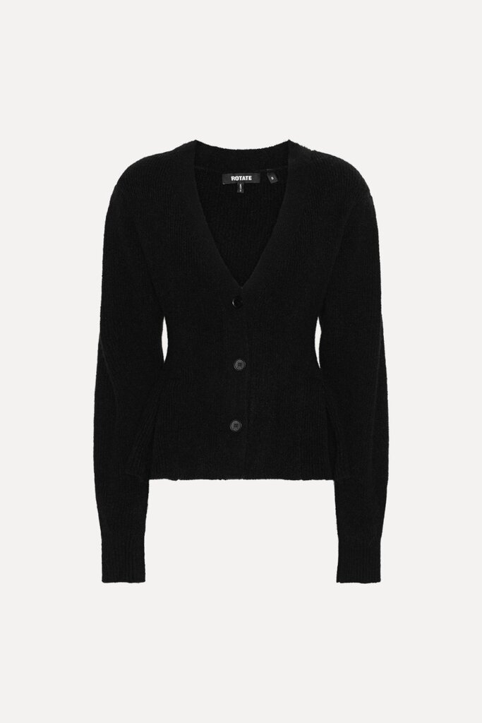Rotate Knit black peplum cardigan