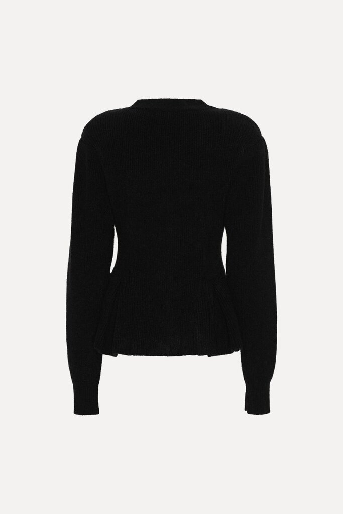 Rotate Knit black peplum cardigan