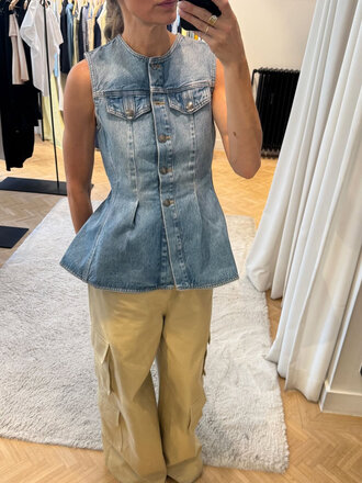 Rotate Flared denim top