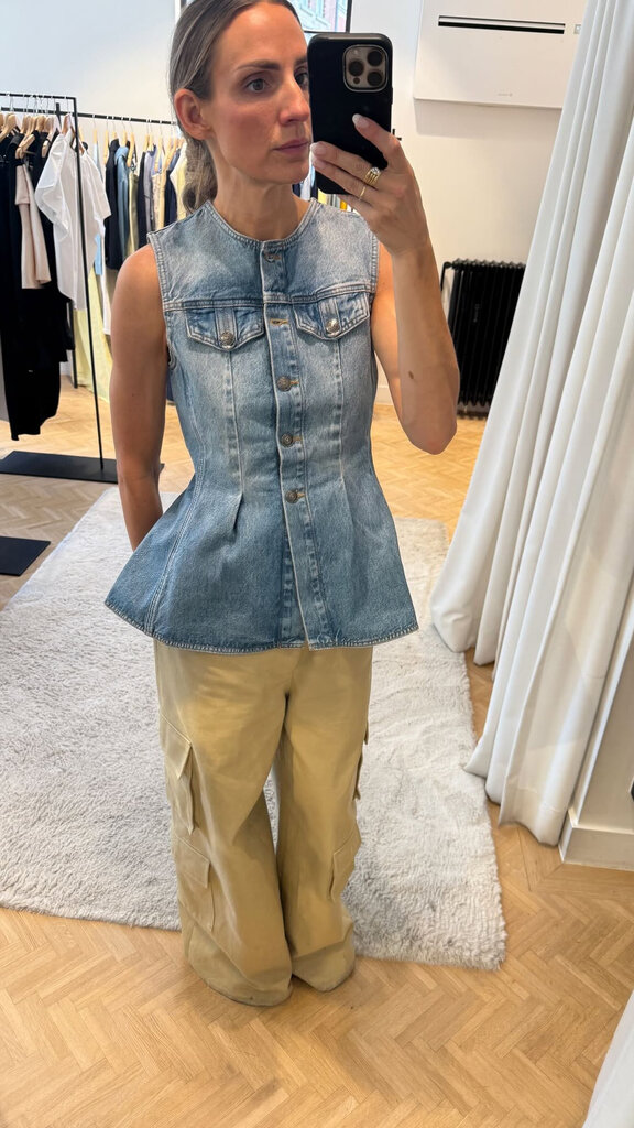 Rotate Flared denim top