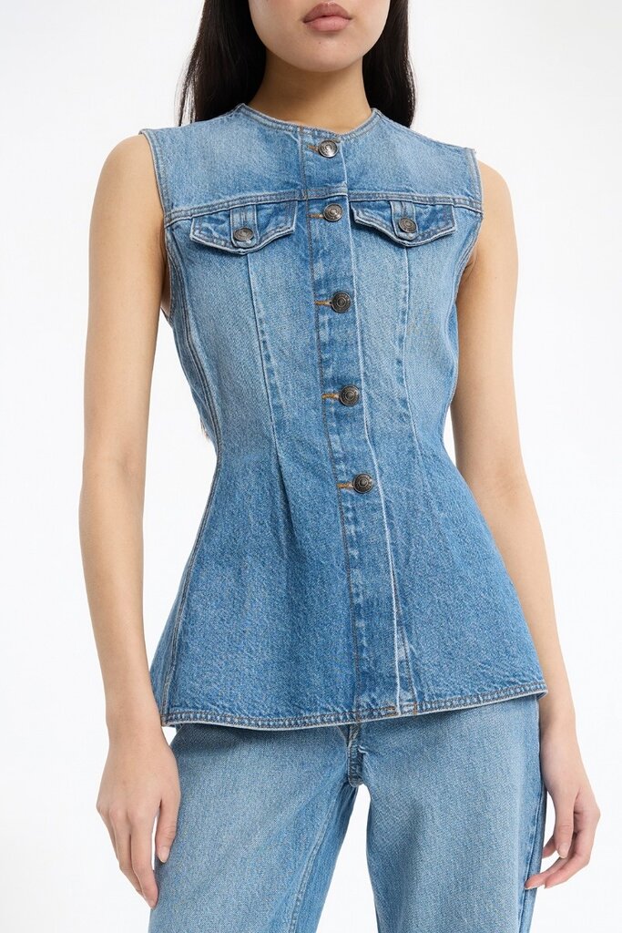 Rotate Flared denim top